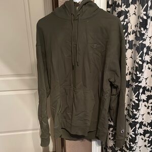 Champion Men's Green Hoodie Sweater